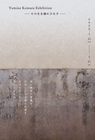 「甲村 有未菜展　- そのまま海にひたす -」は終了いたしました